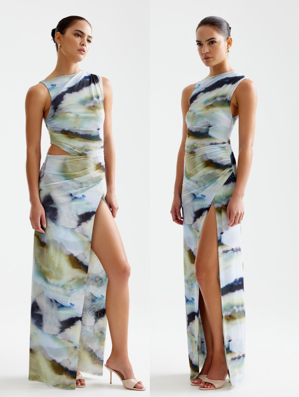Studio Lexi Fiora Dress Blue Mineral Print